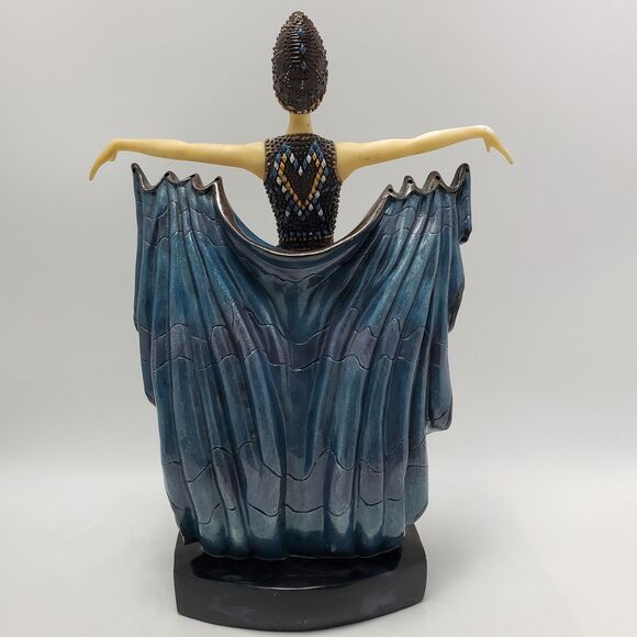 Seven Veils Dancer Alabastrite Statue Objet 'd Elegance Collection 14x11 Inches - Picture 2 of 12
